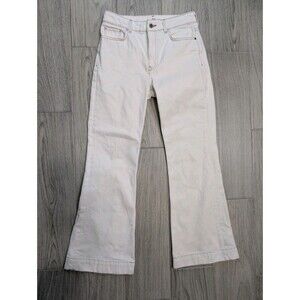 MNG‎ MANGO Boot cut Jeans White Sz 4 Cream Off white 29x28 Boho 165